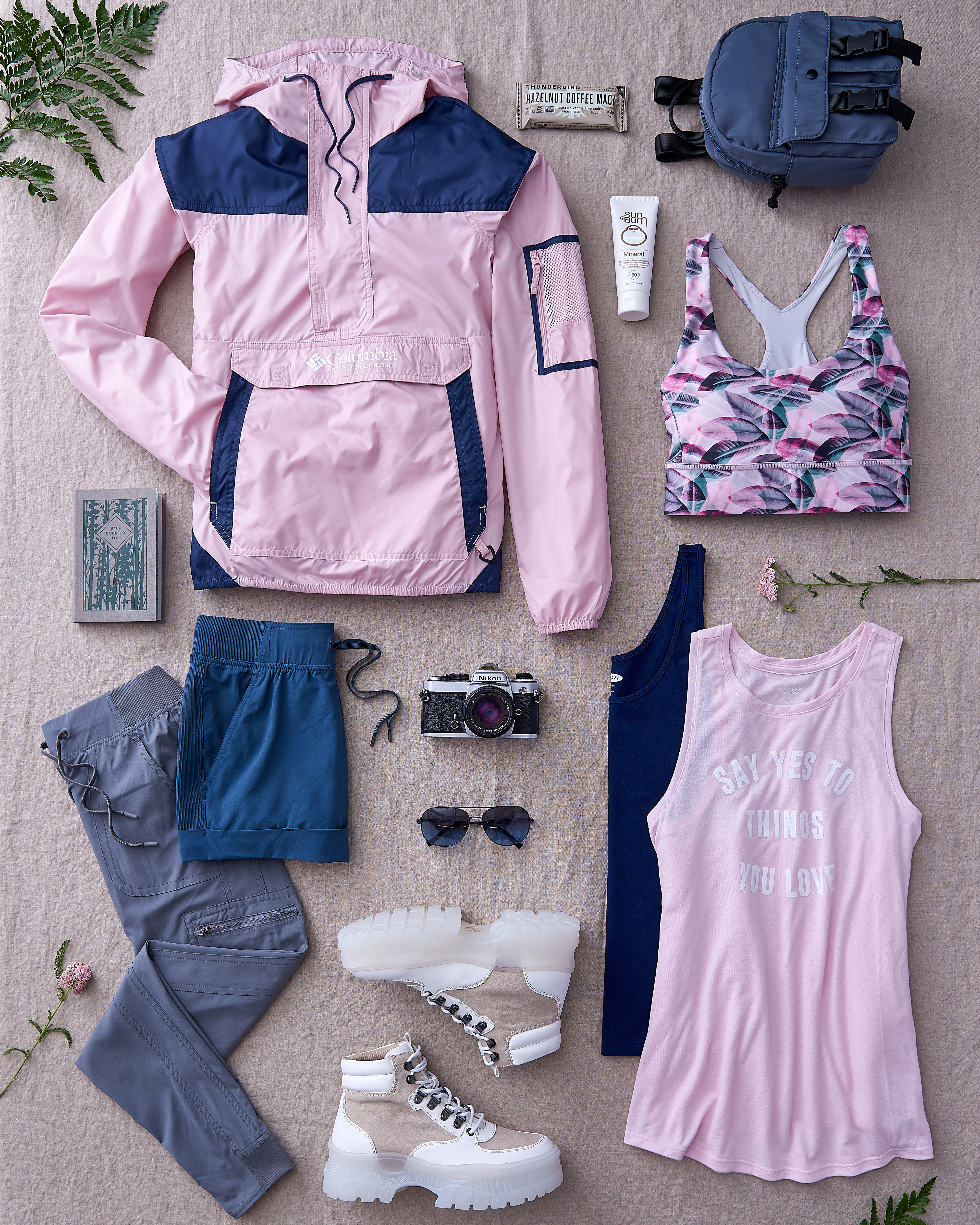 Pinks and blues hiking trends for women 
