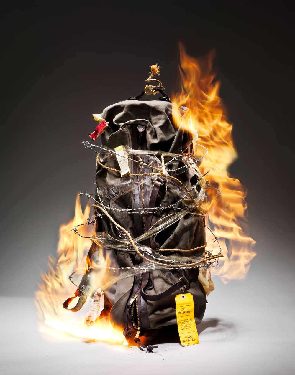 Professional retoucher Jon Birdseye sets this image on fire. Fire in photography
