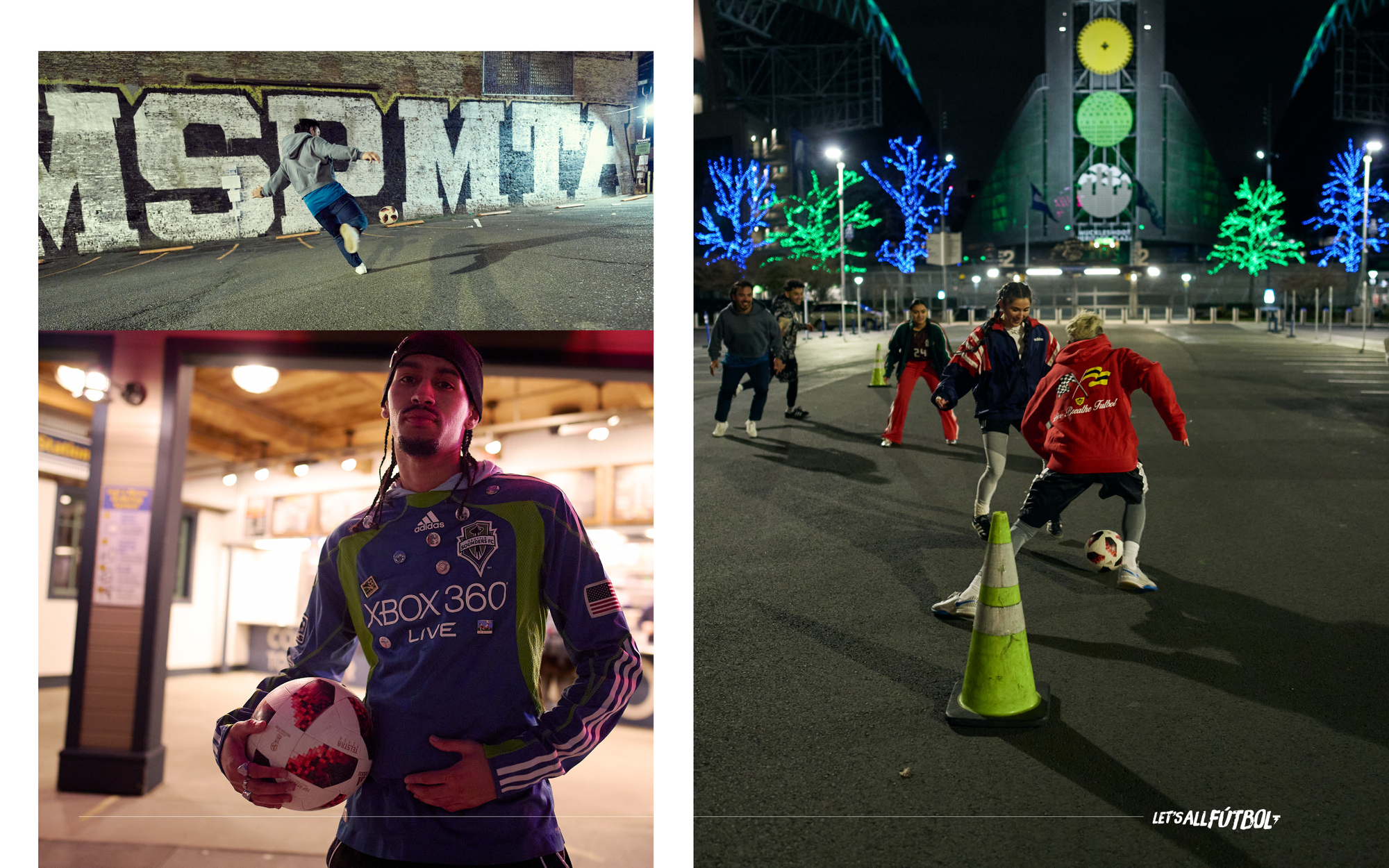 soccer players hit the streets of Seattle 