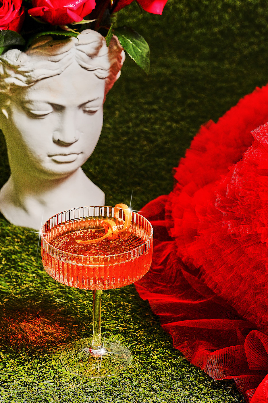 red cocktail photographed by Sarah Flotard & Lauren Day Garden Of Red