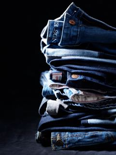 Jeans folded