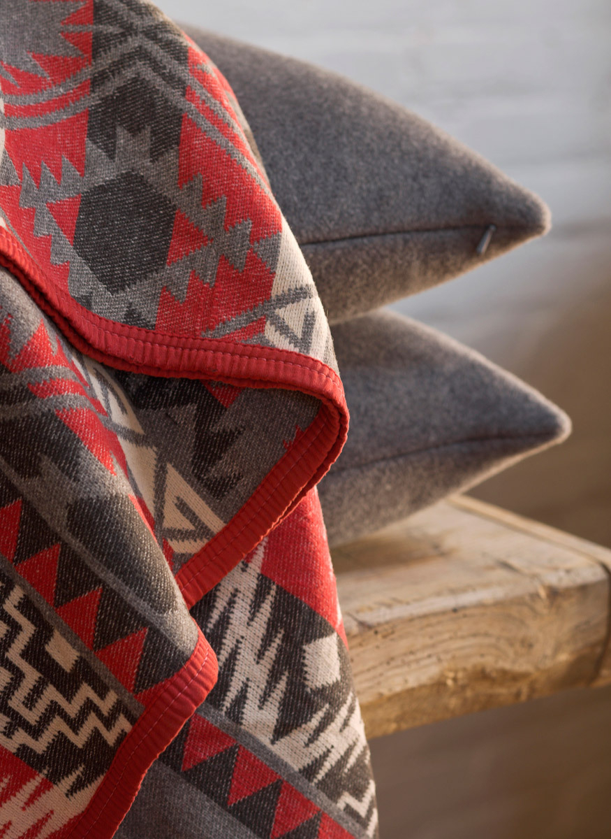 grey patterned textiles 