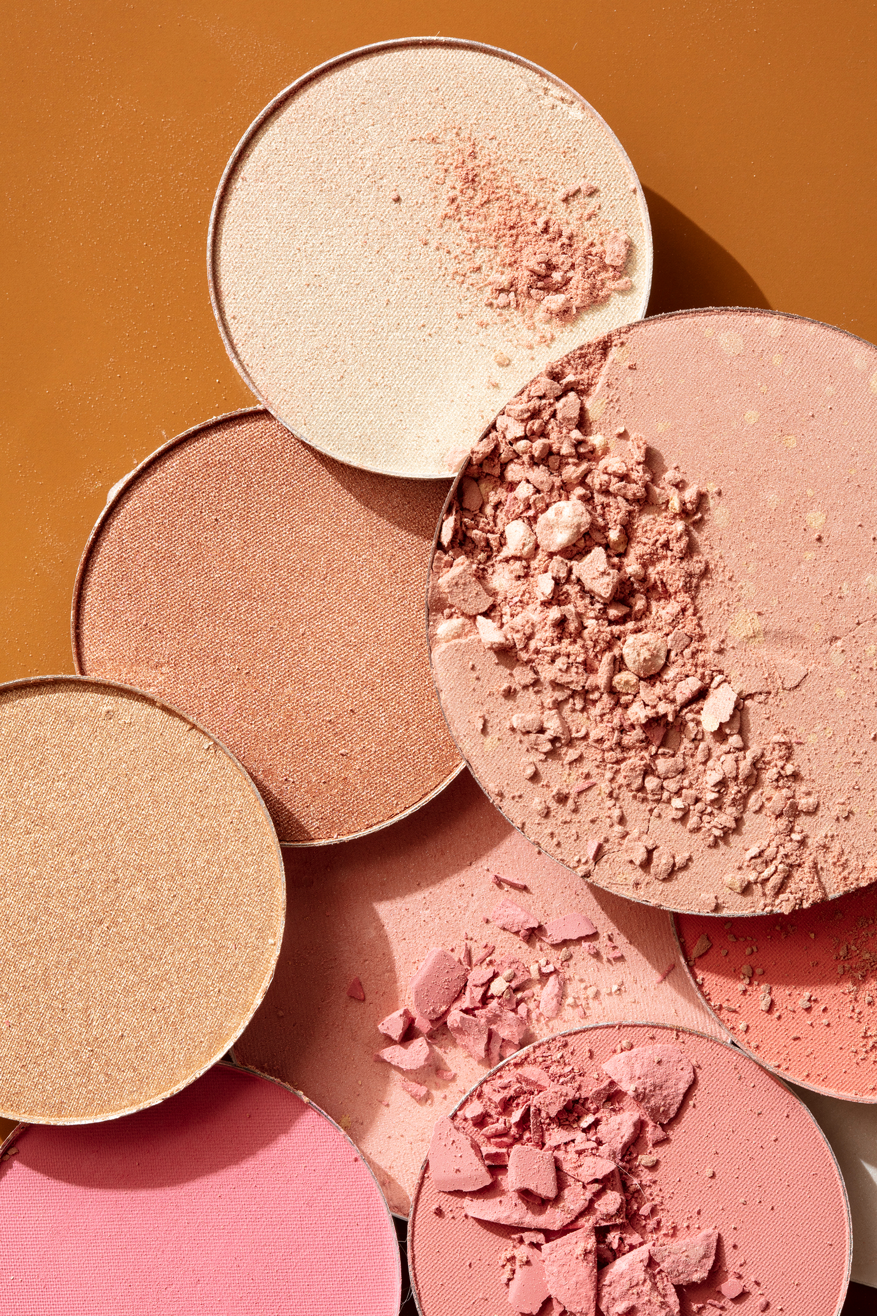 Warm and radiant makeup display 