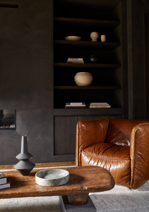 Comfy brown leather chair