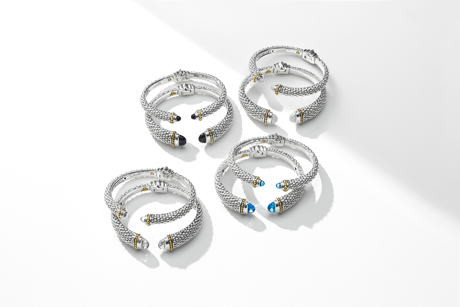 Advertising campaign for fine jewelry, think chunky silver pieces fro the wrist. Stunning bracelets