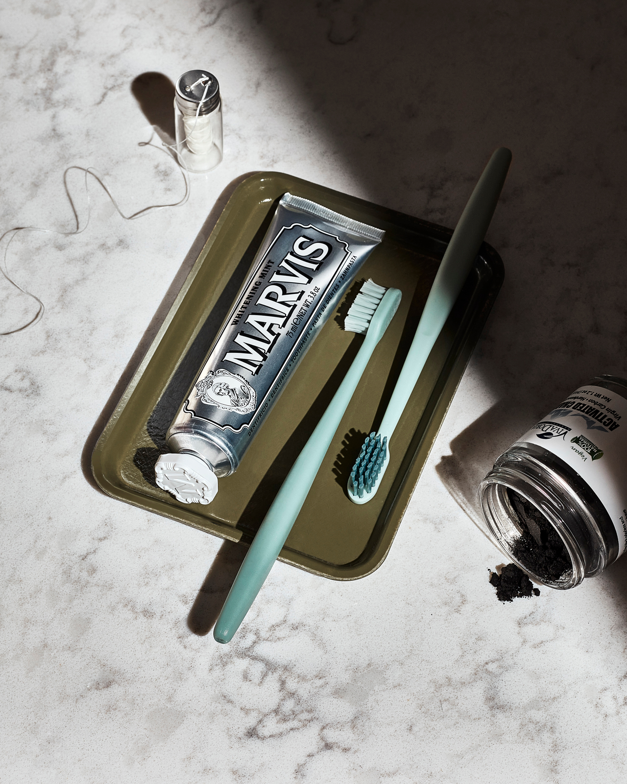 Tray of tooth products
