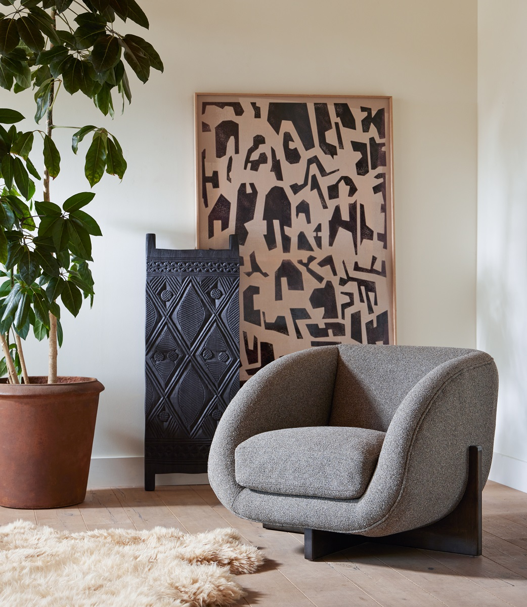 Gray and black modern chair design for comfortable seating