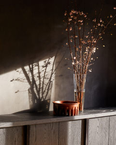 Modern Glass Vase on Bureau 