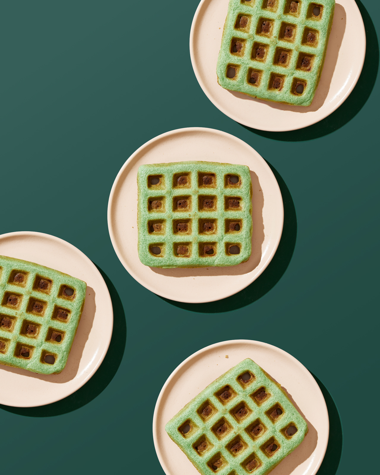 Monochromatic Green Waffles 