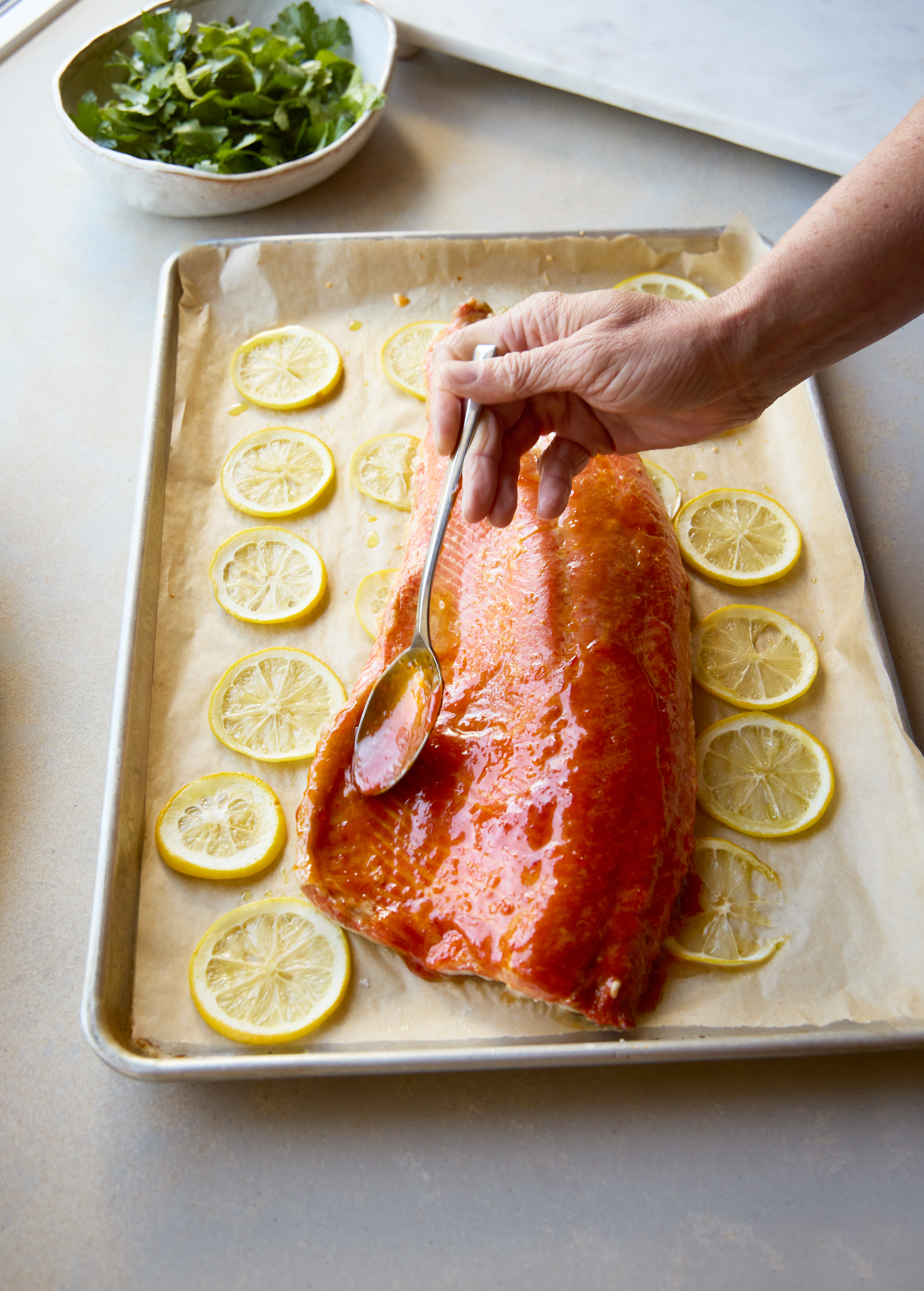 salmon center recipe development 