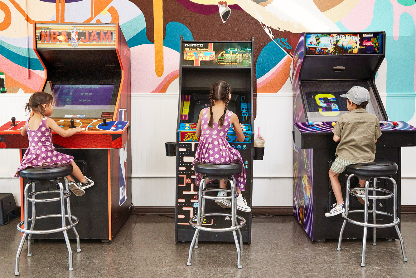 Children playing games together 