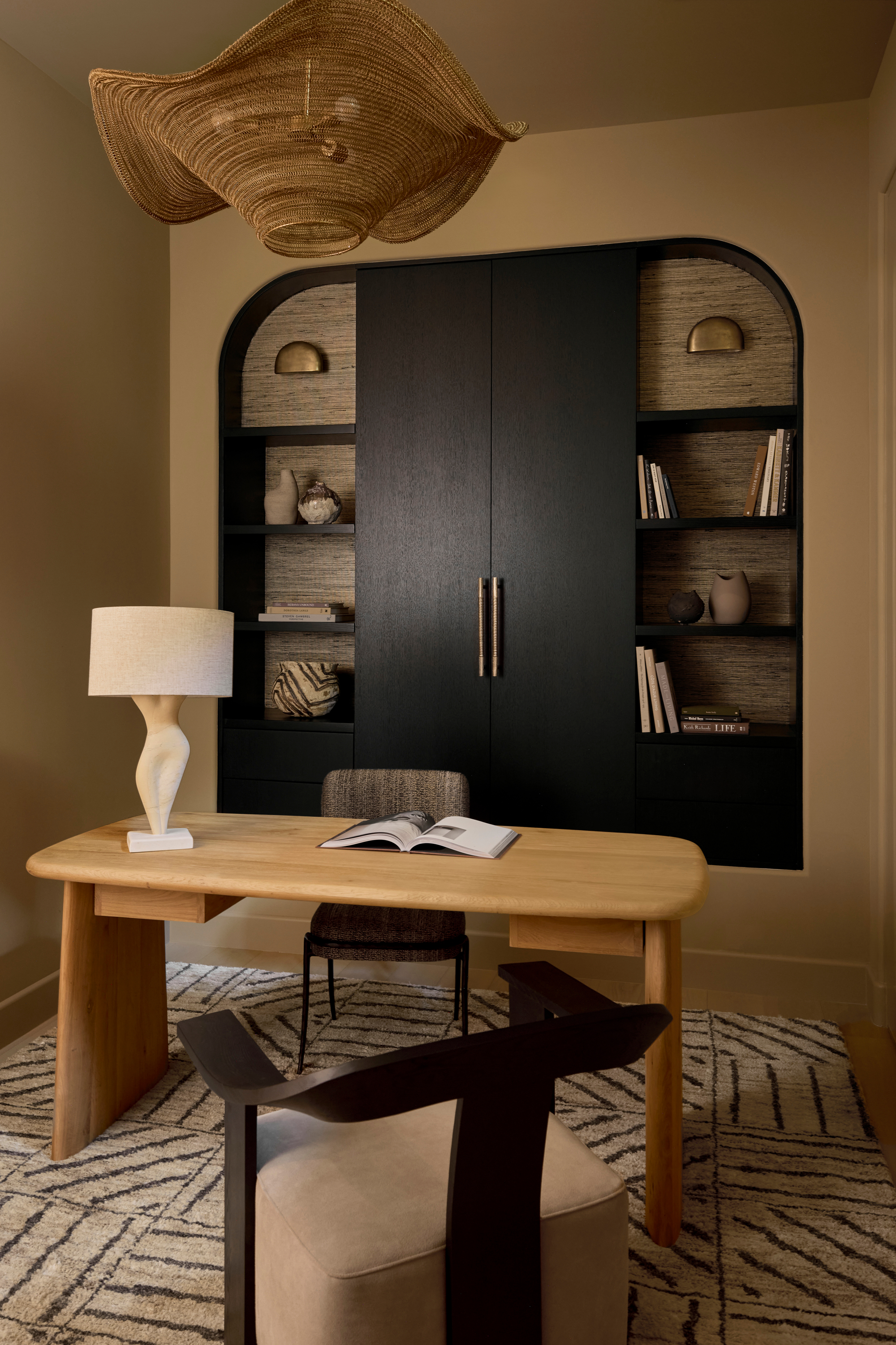 minimalistic modern wooden desk 