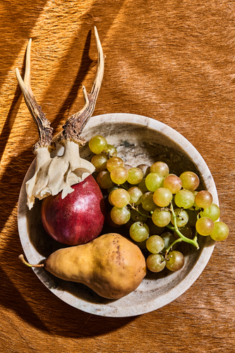 Bowl of assorted fruit 
