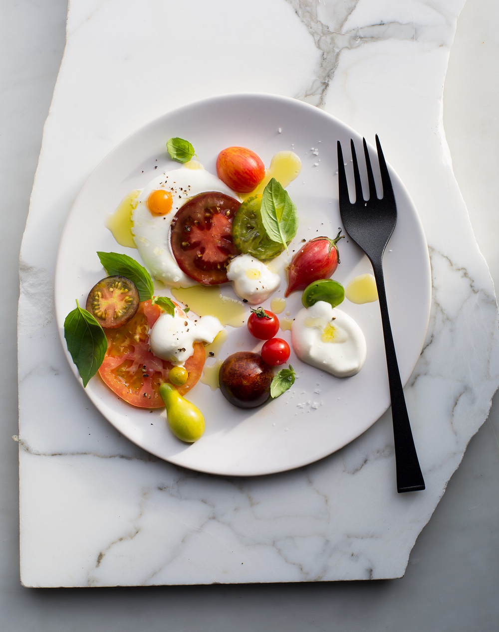 Plate for one of caprese salad