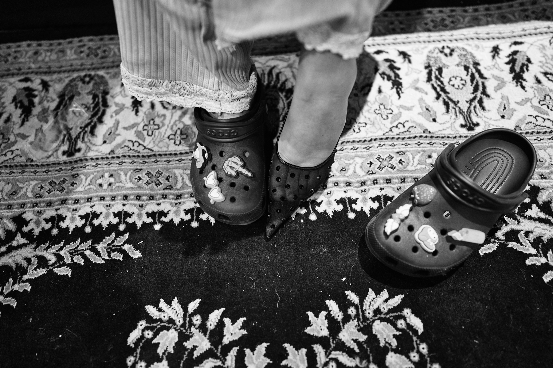 trading crocs for high heels 