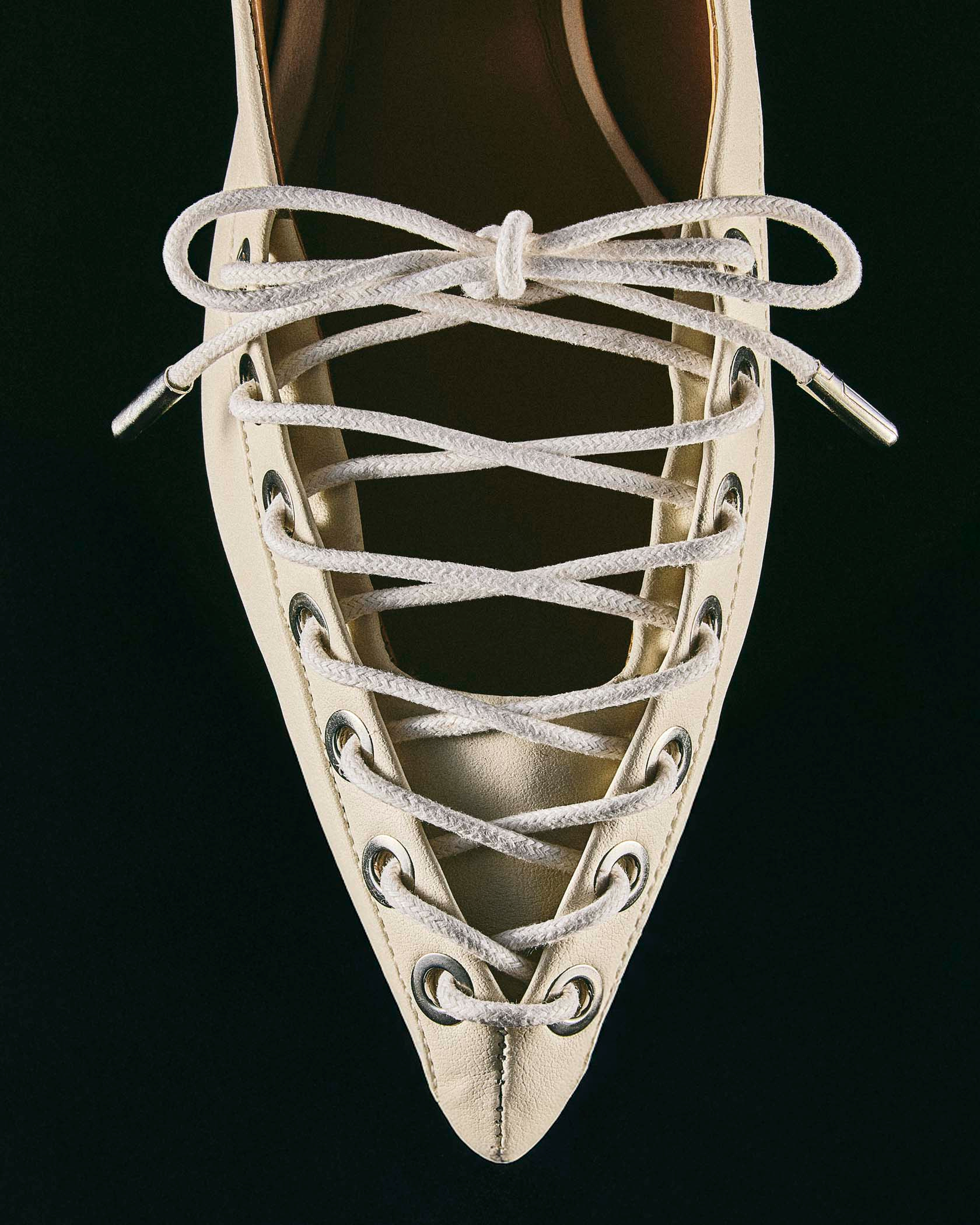 ganni white lace up shoes photographed by Alison Blomgren Ganni White Lace Up Shoes