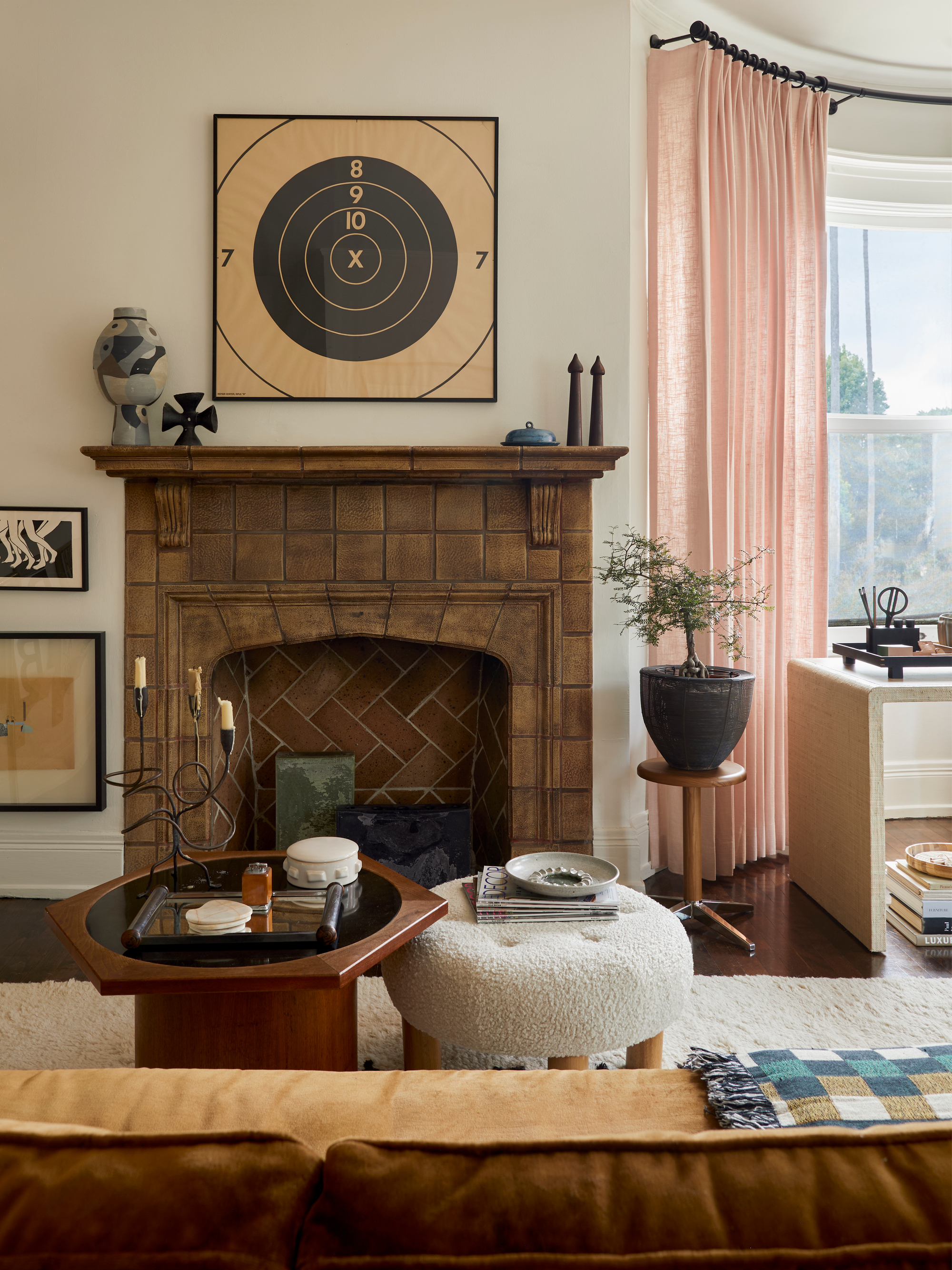 mid century modern living room 