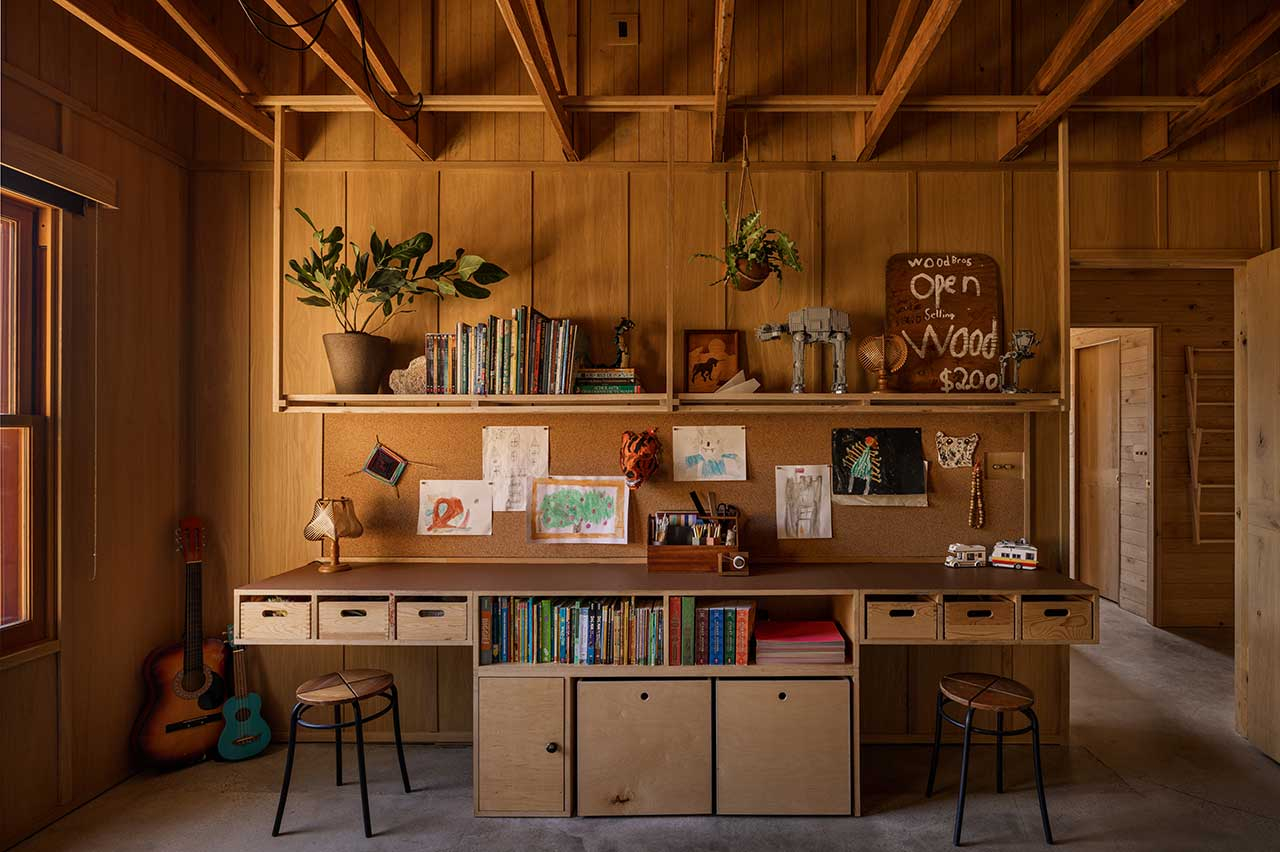 Wood Paneled Office