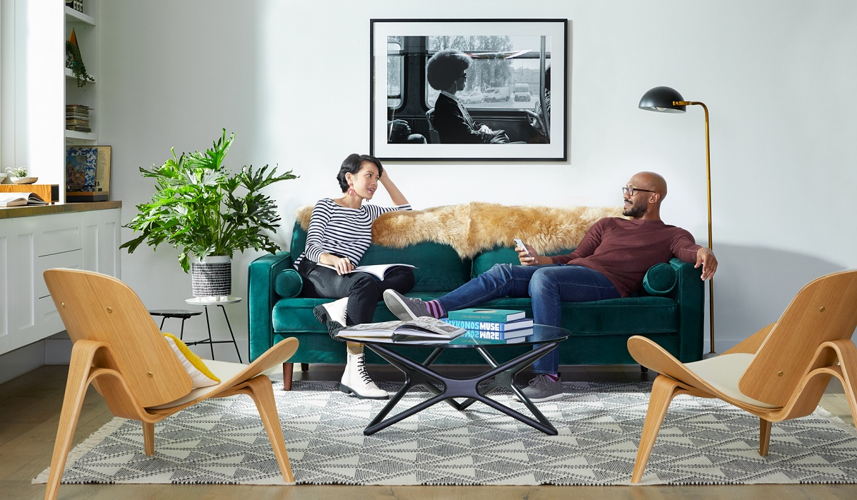 Modern decor, mid century modern photography, Charles Eames Chair, Portland Interior Photographer Wafair living room