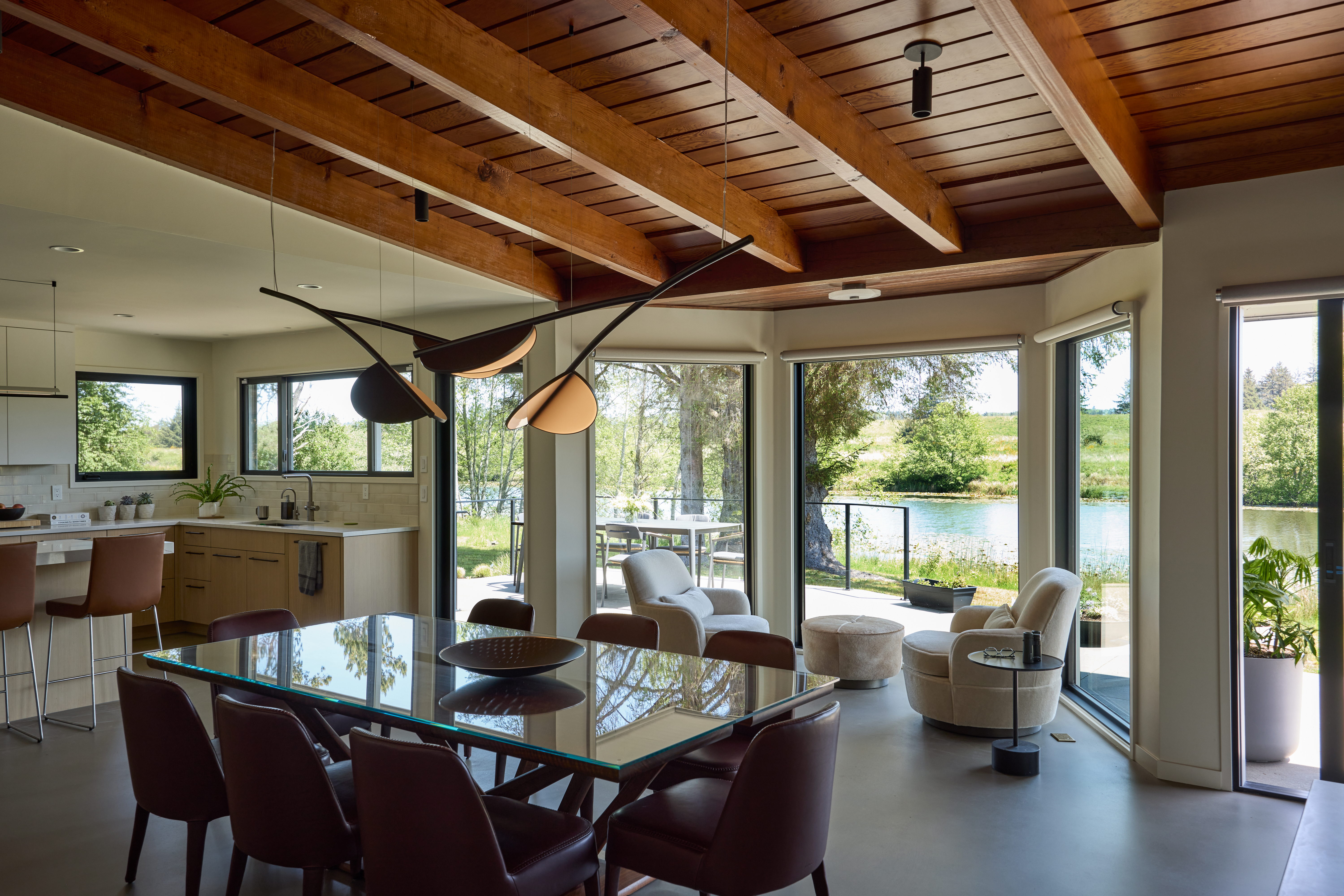 modern dinning room, home decor photographer modern living room oregon
