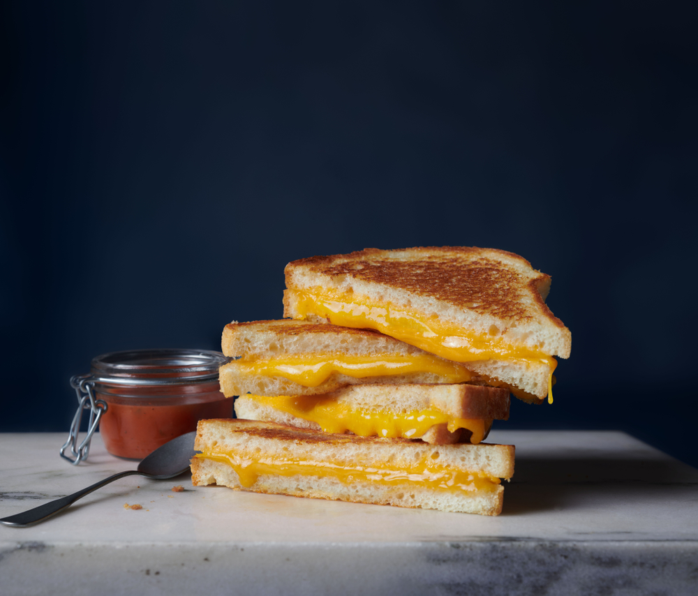 Commercial food photographer Sarah Flotard shoots campaign for Tillamook Grilled Cheese with Tillamook Cheddar photo by Sarah Flotard
