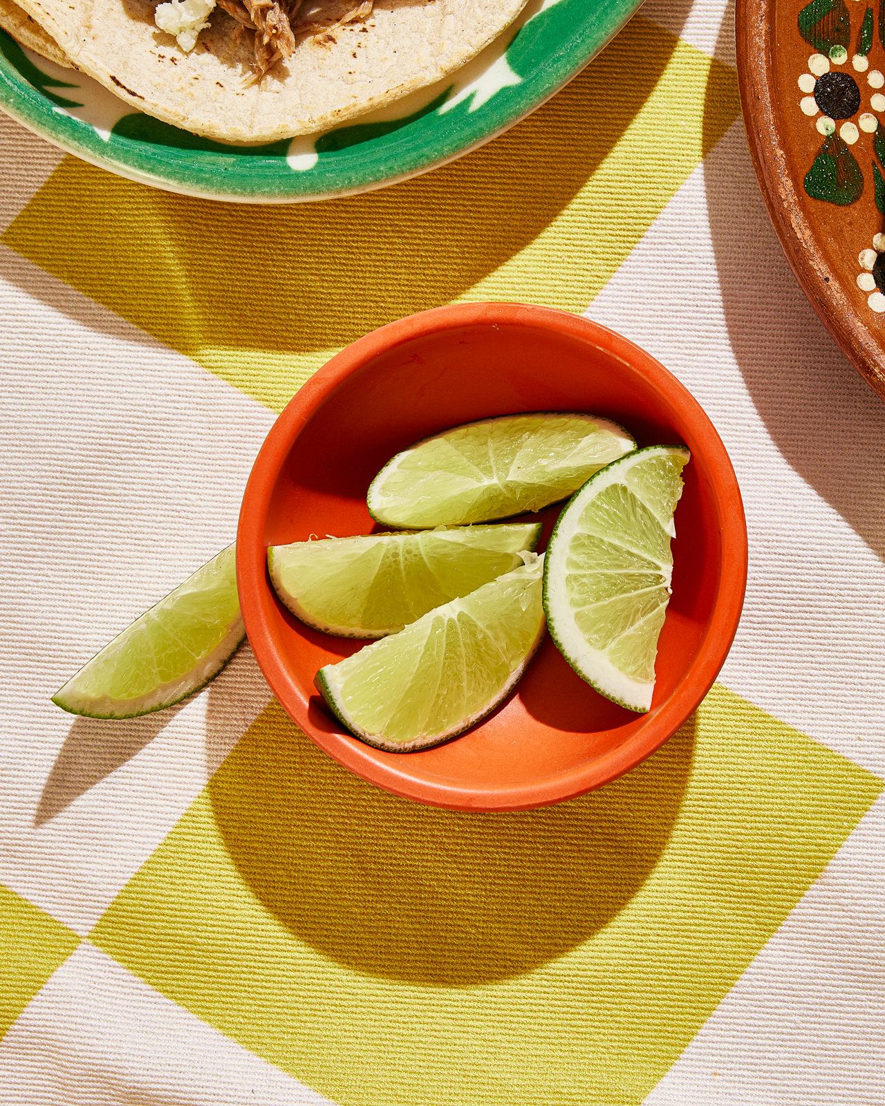 Limes on a table 