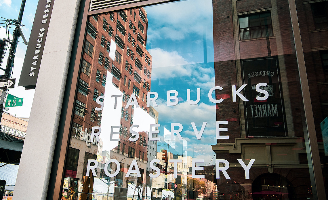 Window lettering at Roastery 