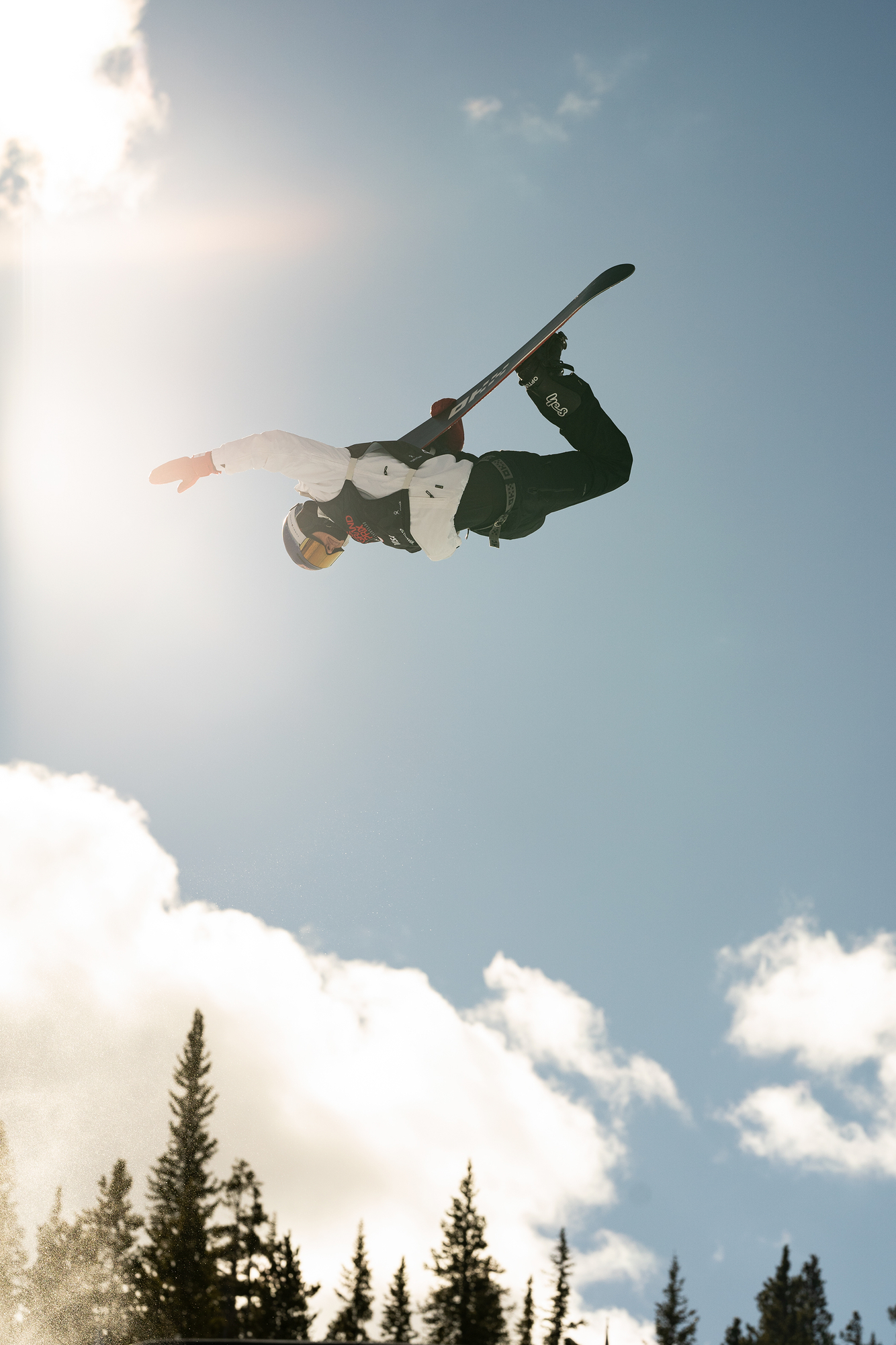 snowboarder flipping in the air snowboarder flip