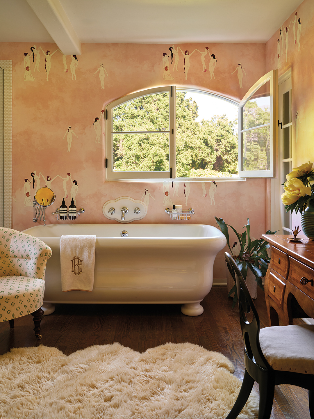 whimsical wallpaper details 