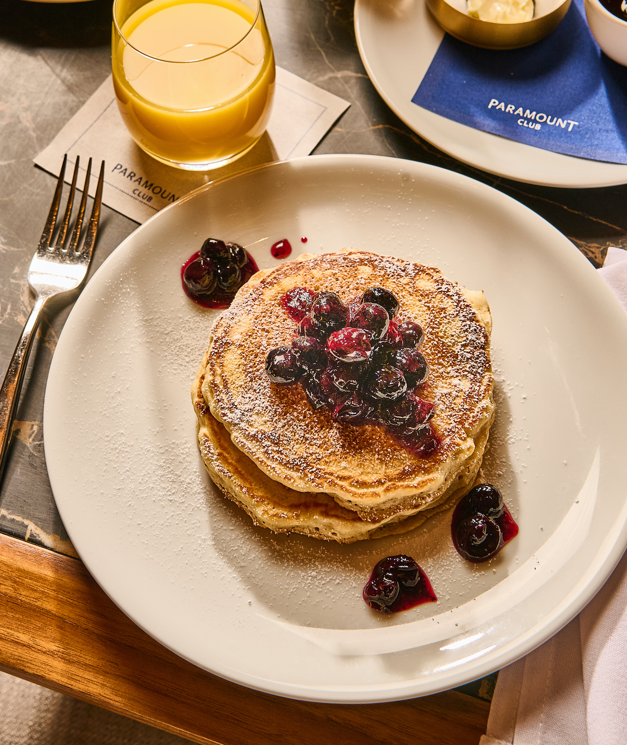 amazing seattle based food photographer Sarah Flotard Delicious blueberry pancakes at the paramount club