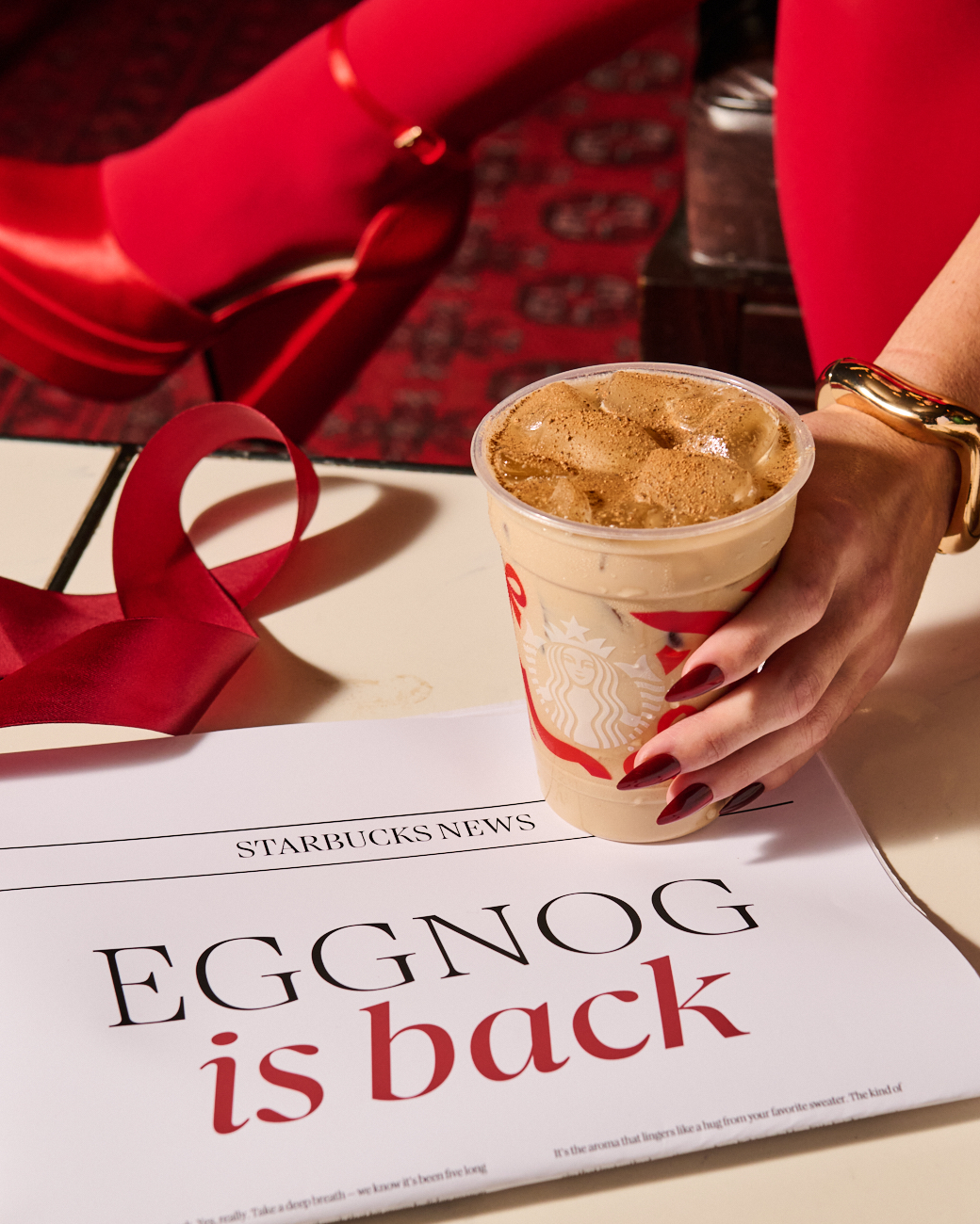 starbucks eggnog lattes 