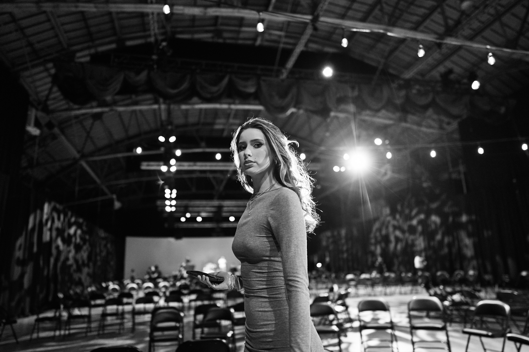 Black and white runway