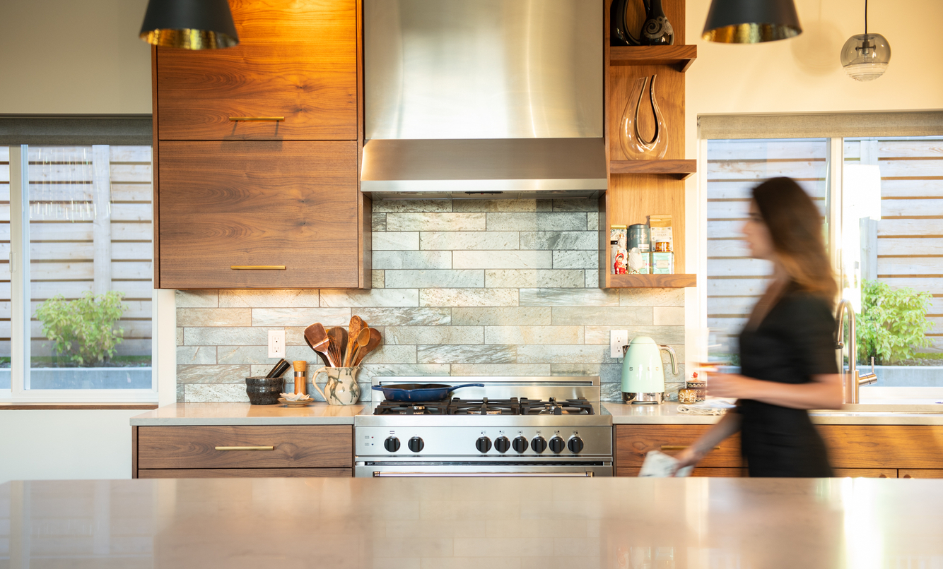 Contemporary kitchen design lifestyle shot
