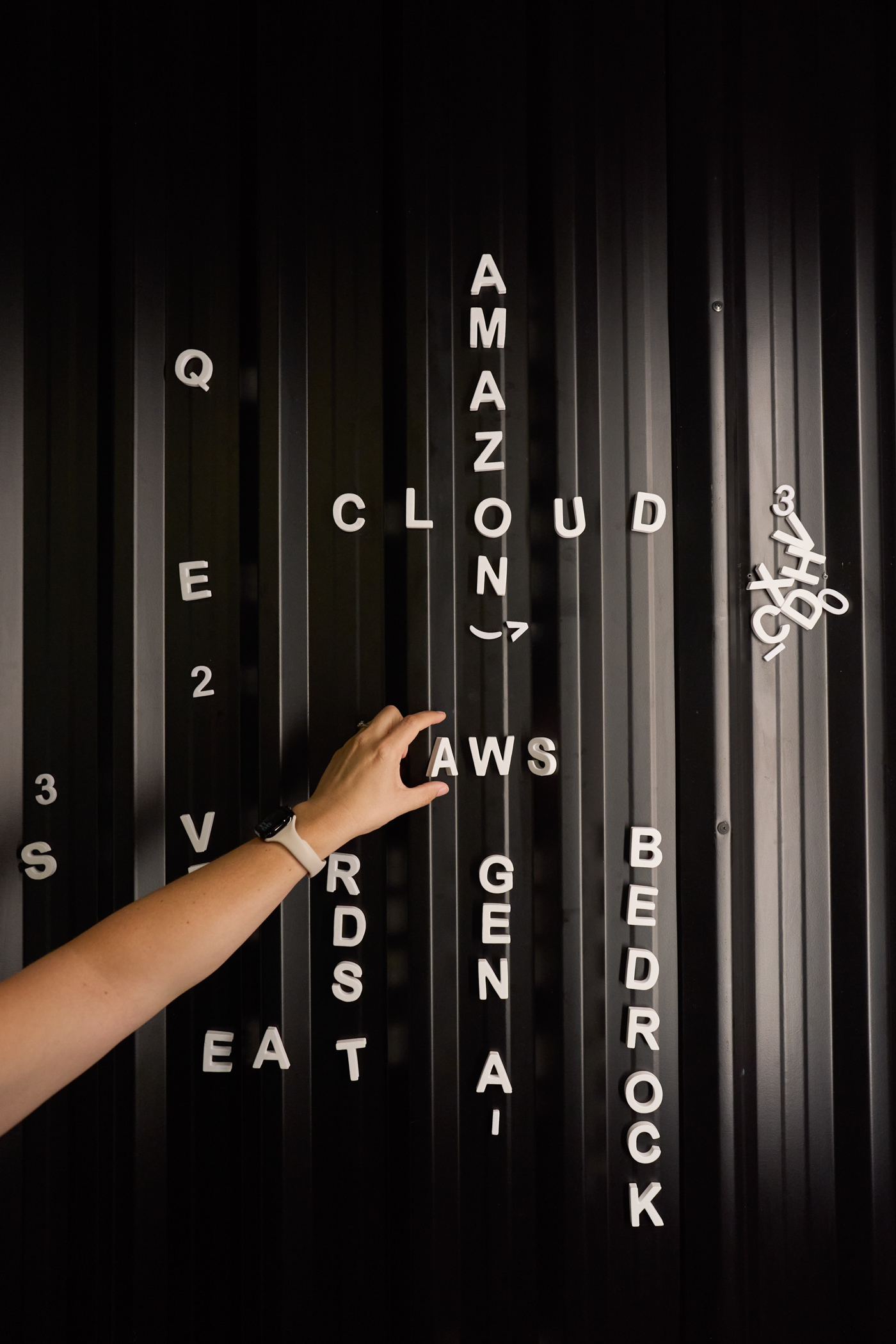 black and white letter board