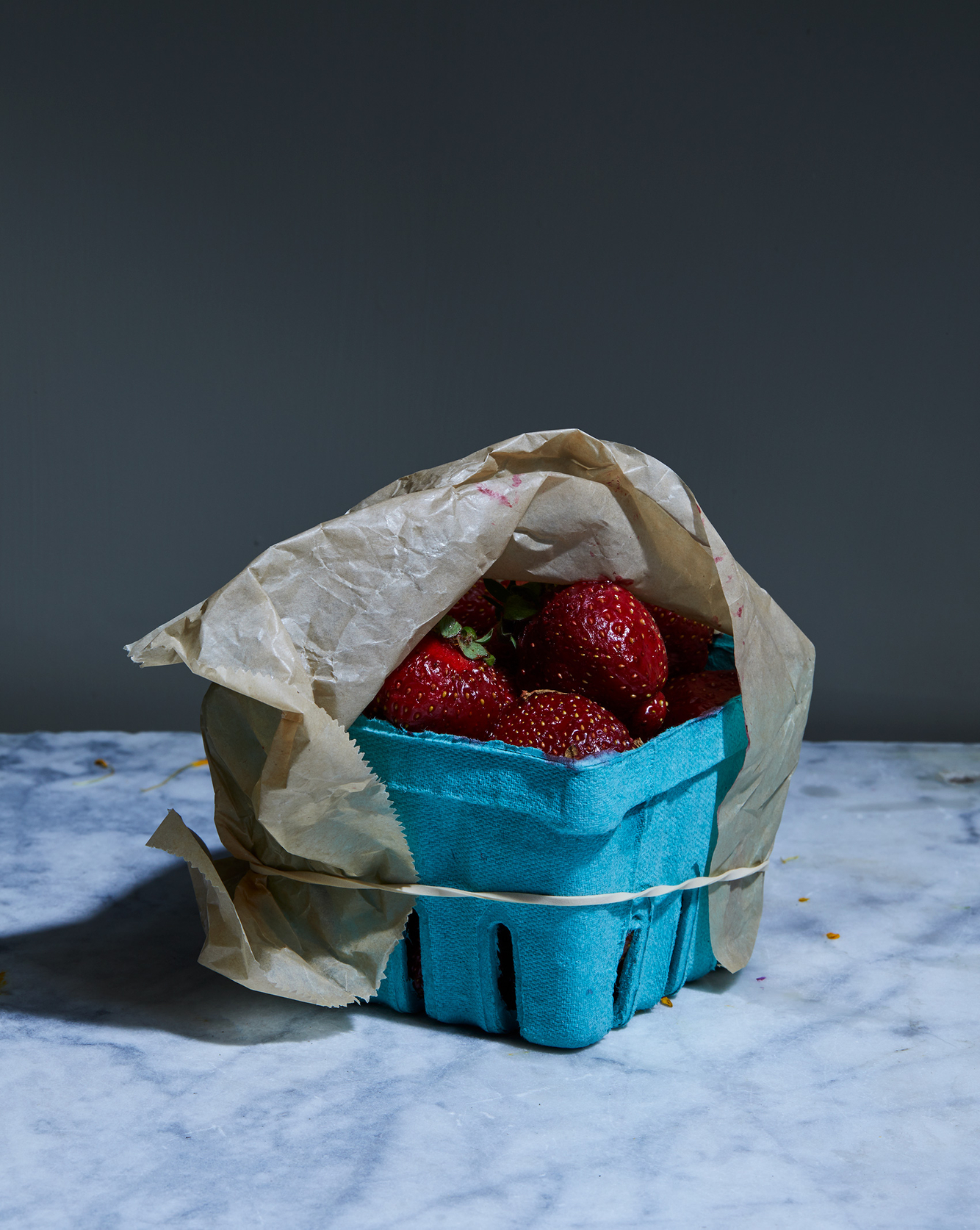 Joyful about strawberries, intimate fruit portrait 