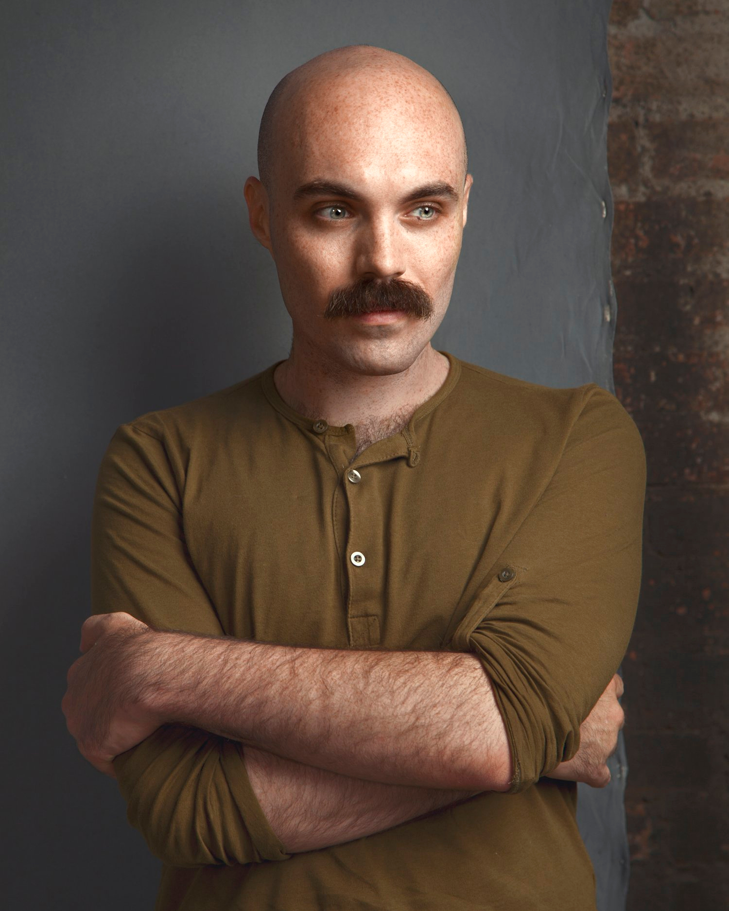 Portrait of a bald man 