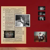 nstallation concept by Micha Warren, computer-generated mock-up layering biblical text with photography. Created as a process work exploring identity and being, not exhibited in her Mad Kat Gallery show. Installation Concept – Fragments of Being | Micha Warren