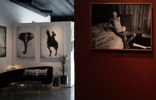 Micha Warren art installation viewer