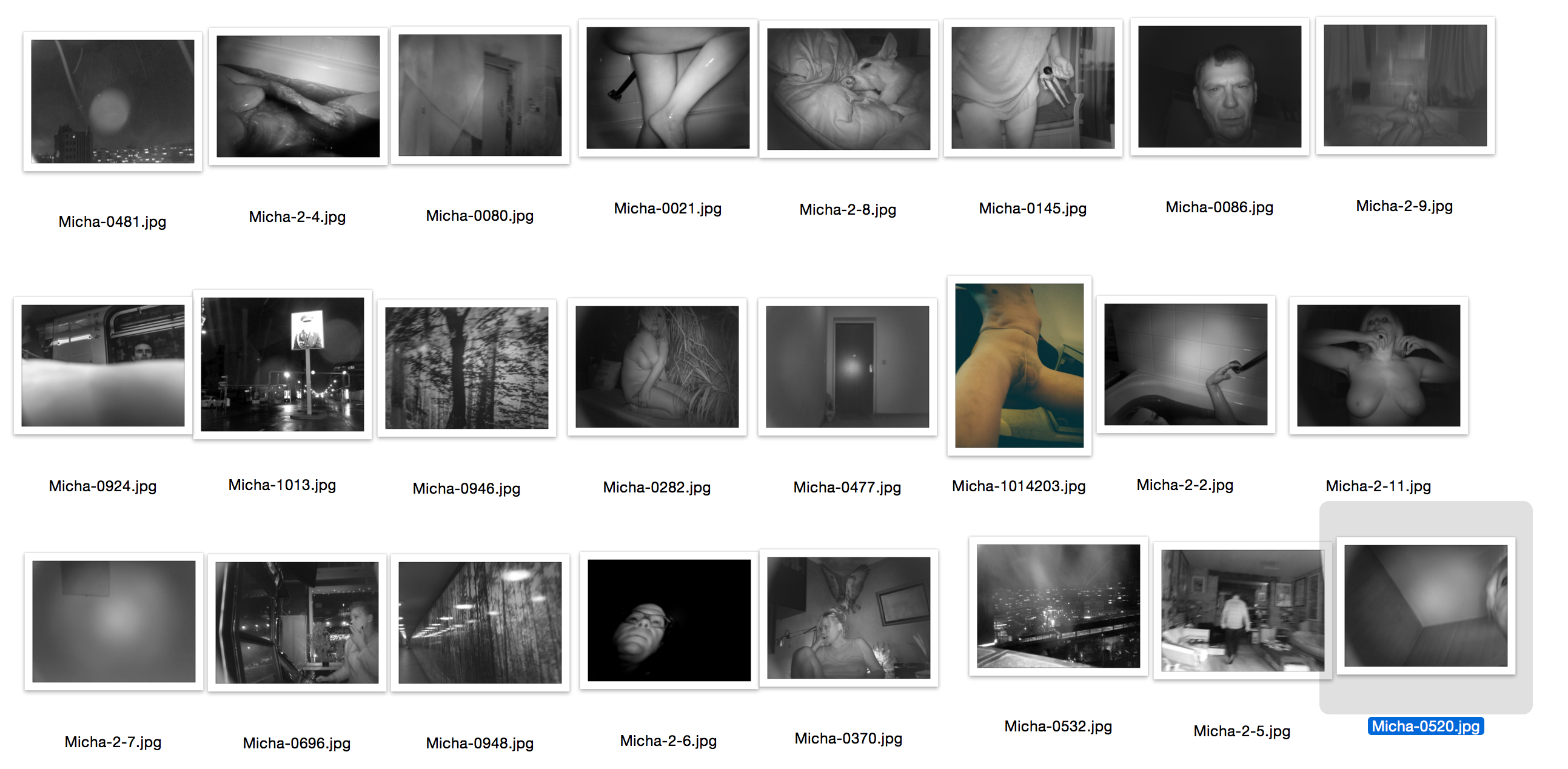 "The hunt - overview" - from the series The Hunt produced during the Antoine D'Agata workshop in Berlin The Hunt – Micha Warren & Antoine D’Agata Workshop