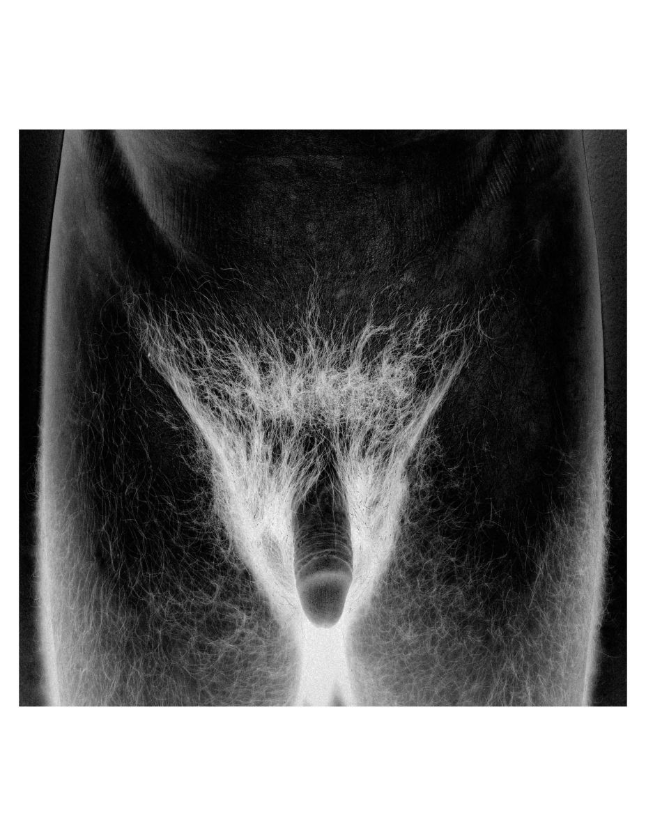 Reverse-processed black-and-white image of a male lover’s penis, part of the series God Is Never Far Away – An Artist’s Bible of Memory, Myth, Longing, and Desire, exploring intimacy, sexuality, and personal history. God Is Never Far Away – Reverse Processed Portrait of a Lover