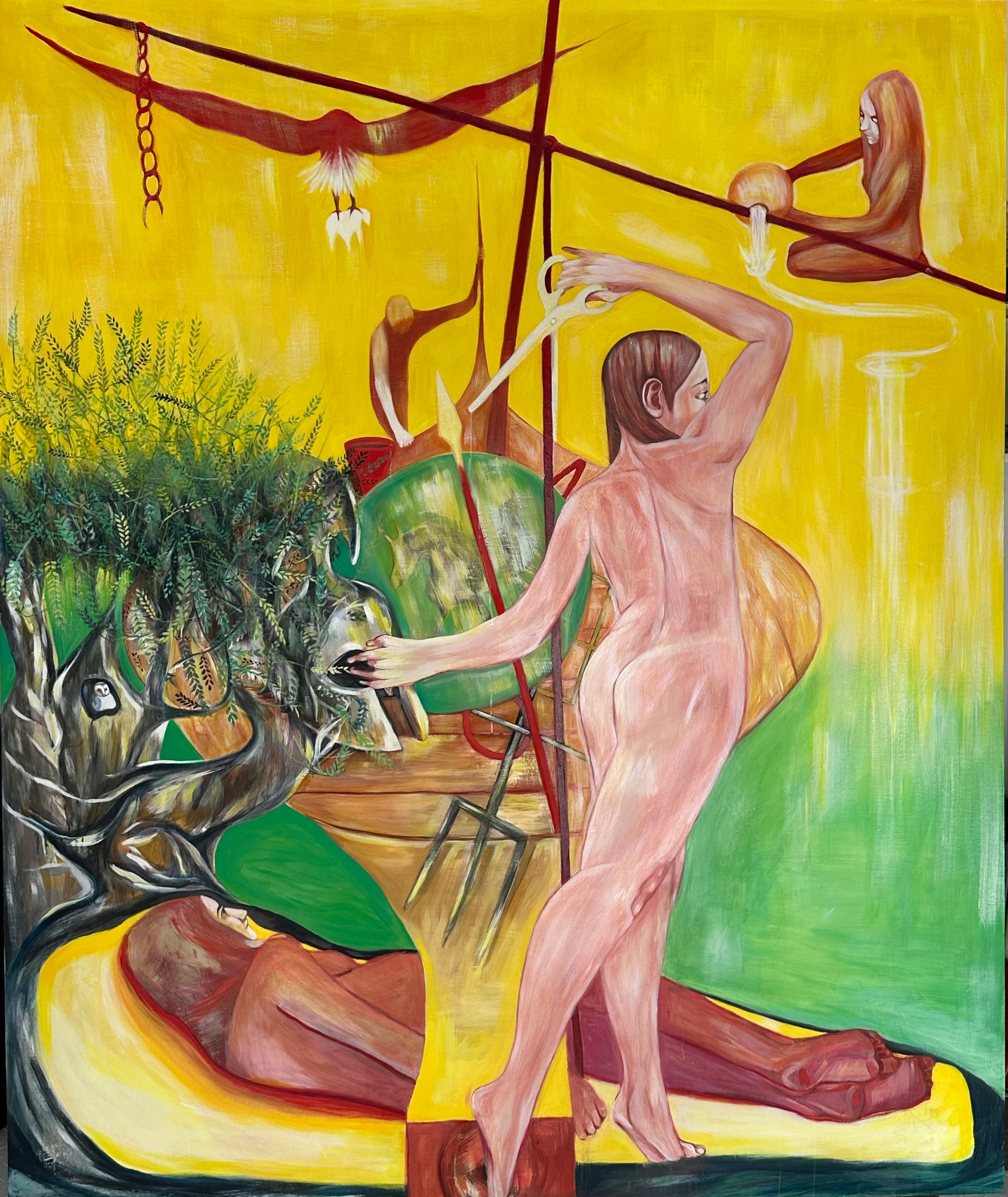 Oil an Egg Emulsion on Linen, 90" x 77" 2024-2025 Dream 3: The Supremacy of Fate
