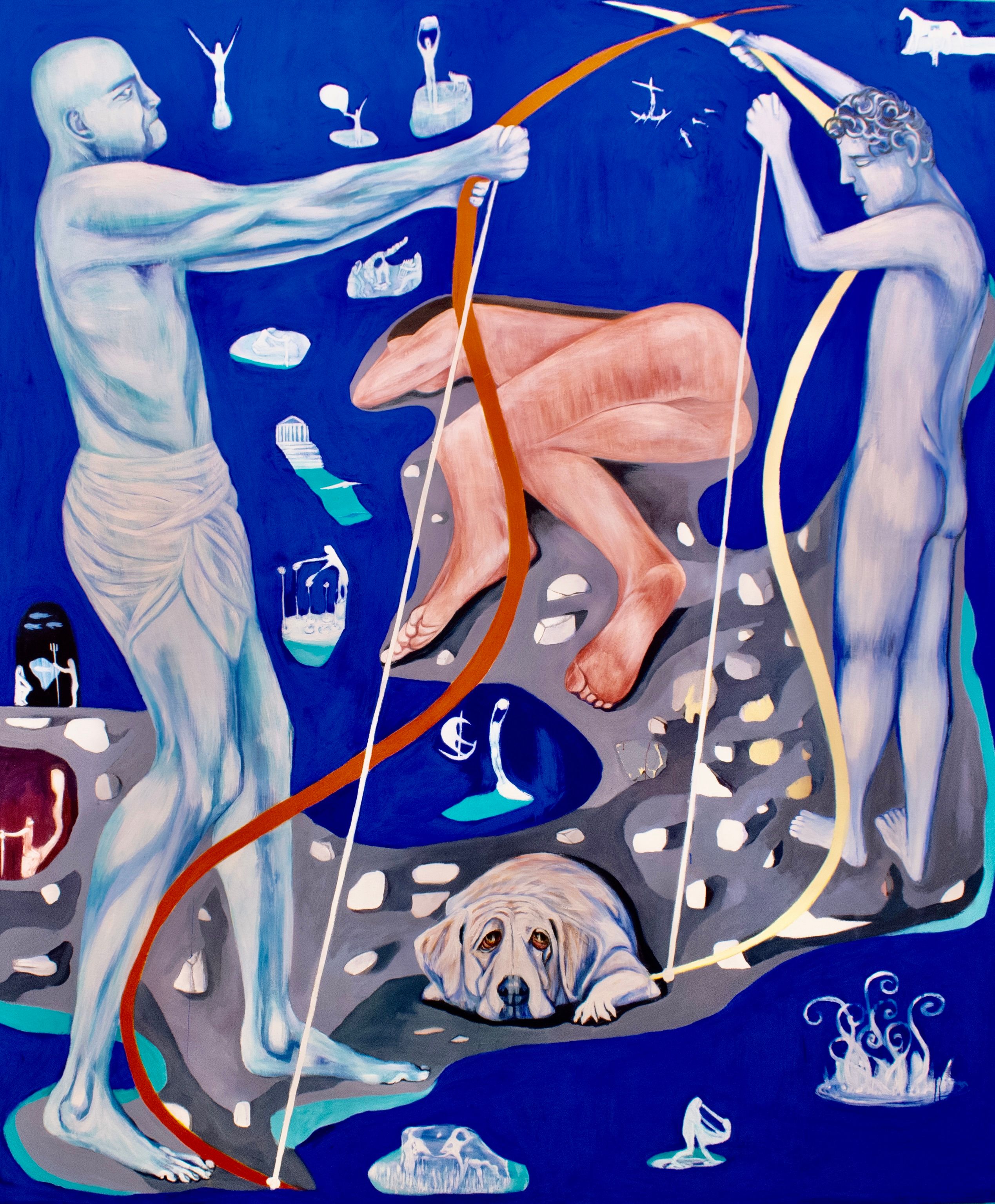 Oil and Egg Emulsion on Linen, 90" x 77", 2024 - 2025 Dream 2: The Arrogators