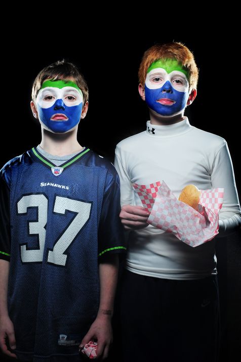 Seattle Seahawks fan portraits