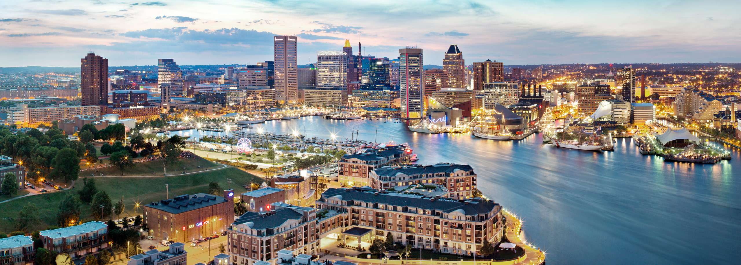 Baltimore's Inner Harbor at Night