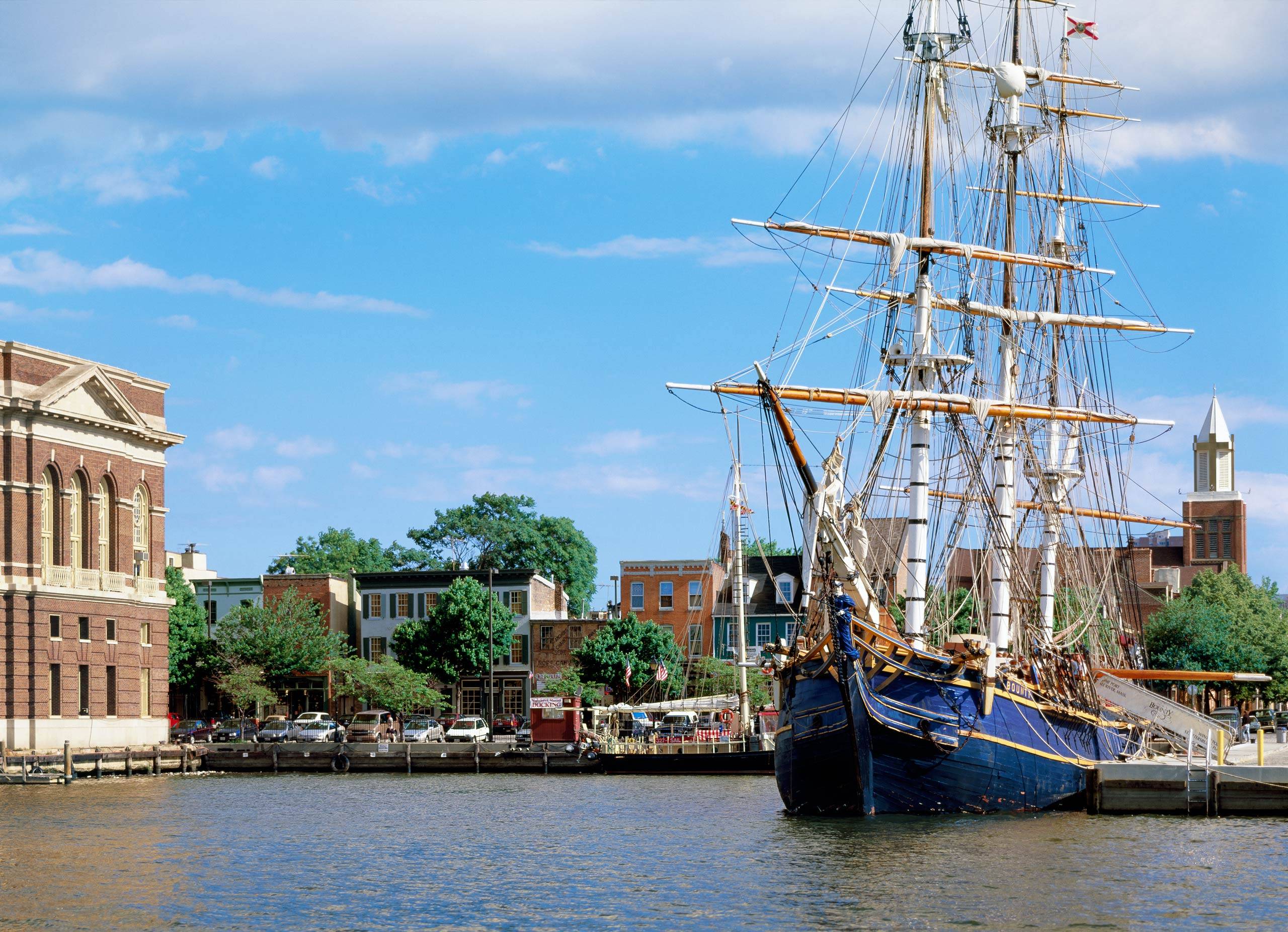 PORTFOLIO - Baltimore - Neighborhoods   #22   Tall Ship Docked in Fells Point Baltimore