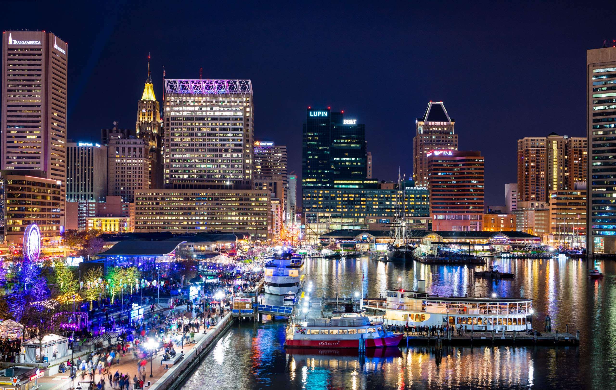 Light City Baltimore at Night
