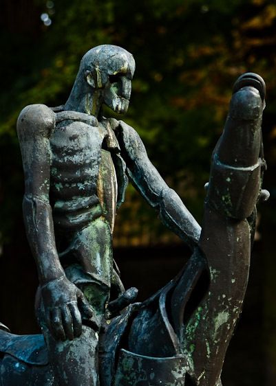 Bruges, Belgium Crazed skeleton