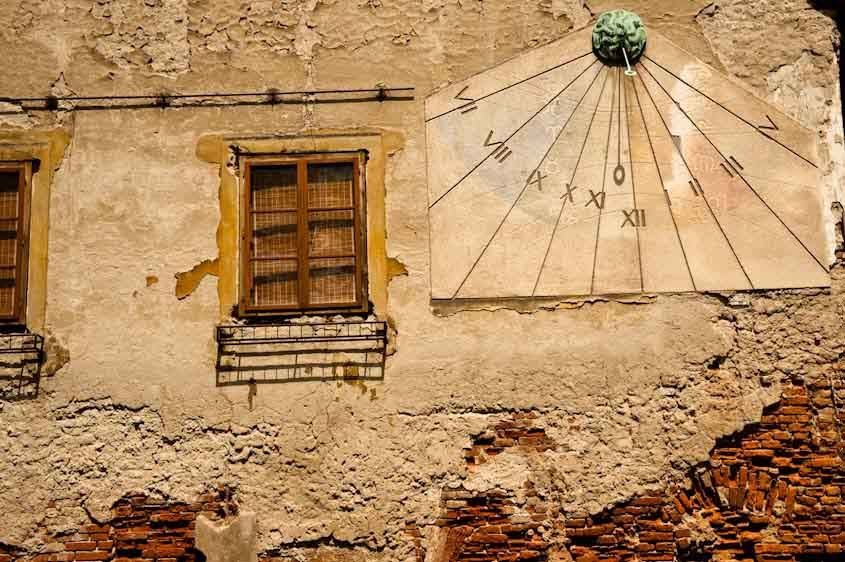 Zagreb, Croatia Sundial and windows
