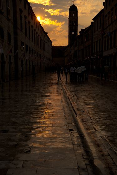 Dubrovnik, Croatia Sunset after rainfall