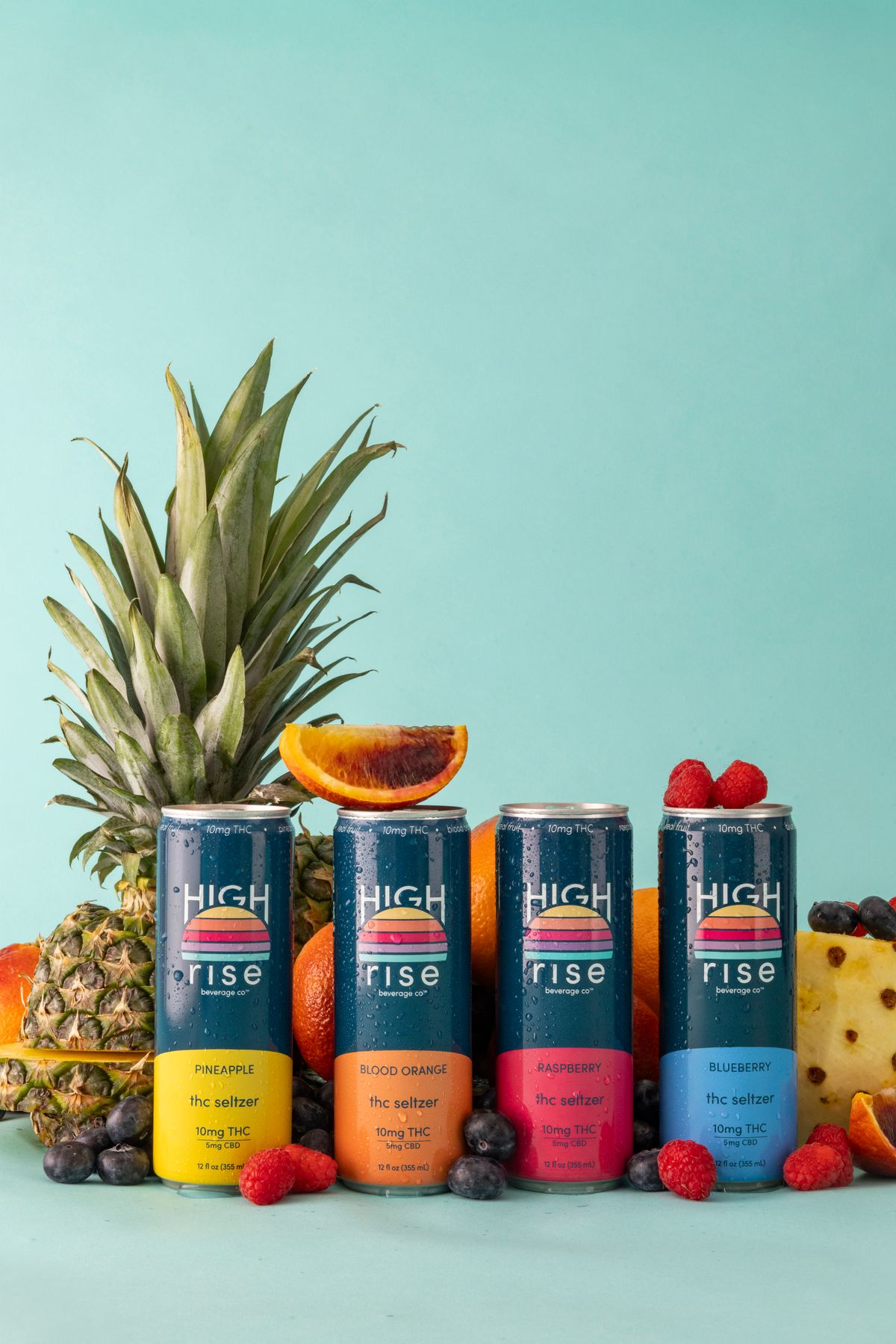 High Rise Beverages full flavor lineup product photography, Charleston commercial photographer Jonathan Boncek